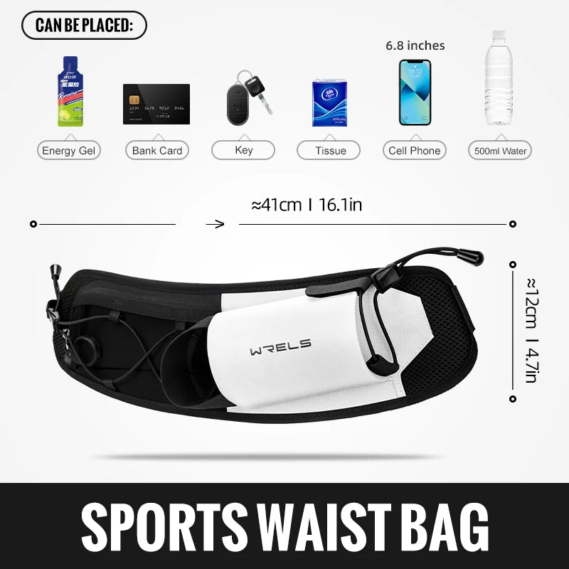 Running Waist Bag – Dual Pocket Trail Belt for Phone, Water Bottle & Essentials | WRELS