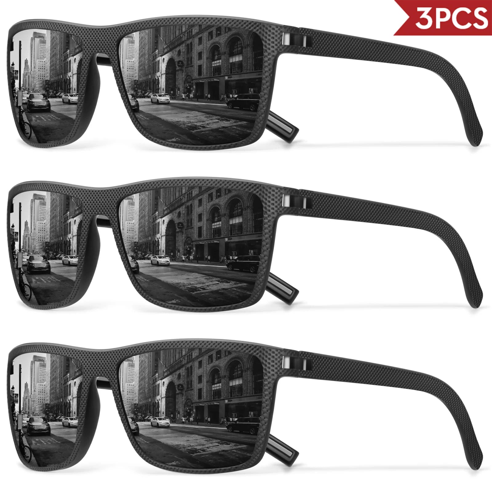 VEGUEROS Polarized Sunglasses UV400 Square Designer Shades for Men & Women