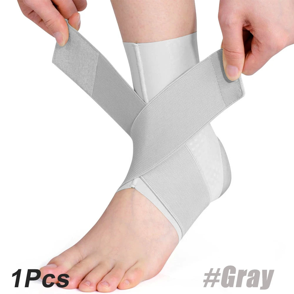 Adjustable Compression Ankle Sleeve, Plantar Fasciitis & Tendonitis Support for Swelling & Sprains