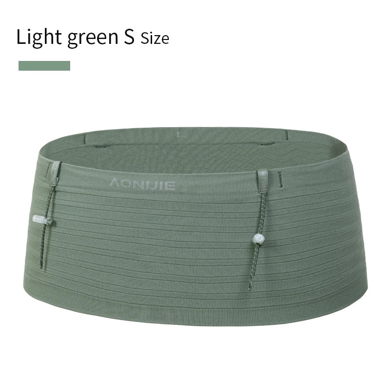 AONIJIE W8116 Woven Elastic Sports Waist Bag – Lightweight Race Number Belt for Running & Triathlon