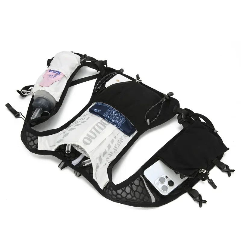 Trail Running Hydration Vest, Lightweight Cycling and Hiking Backpack with Reflective Design