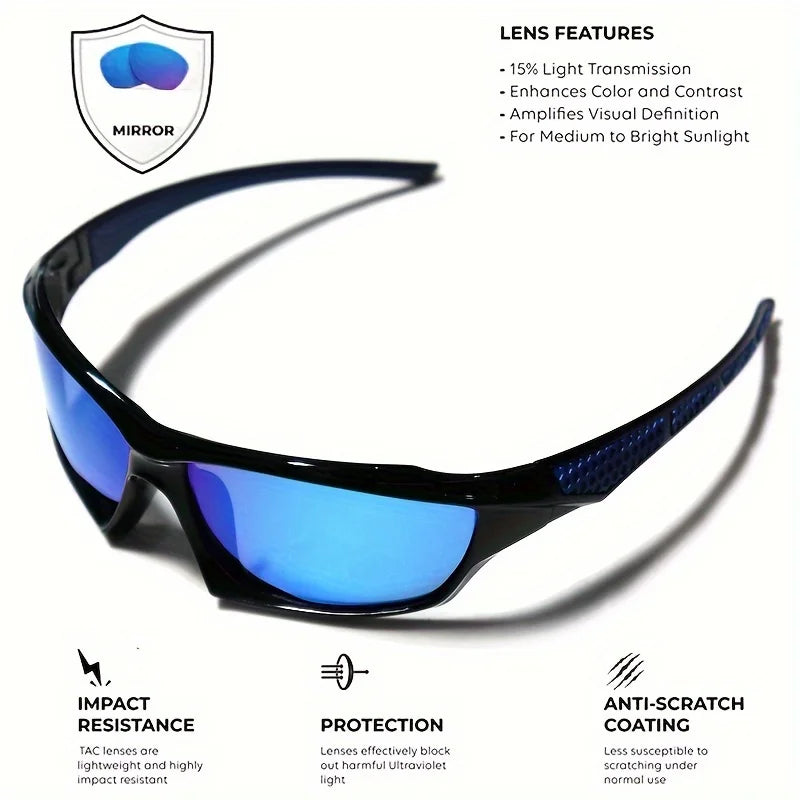 VEGUEROS Sports Polarized Sunglasses for Men – UV400 Cycling, Driving & Fishing Eyewear