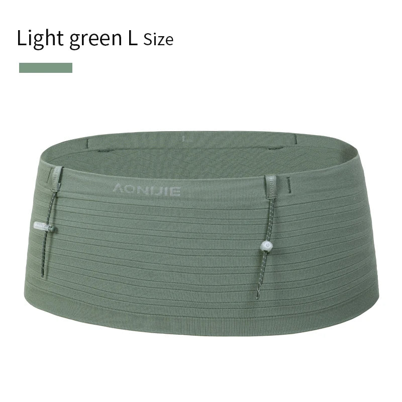 AONIJIE W8116 Woven Elastic Sports Waist Bag – Lightweight Race Number Belt for Running & Triathlon