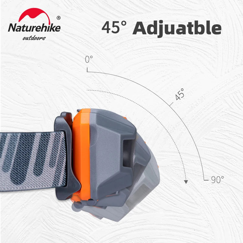 NATUREHIKE TD-02 Headlamp – 150 Lumen Rechargeable LED Light for Hiking & Trail Running