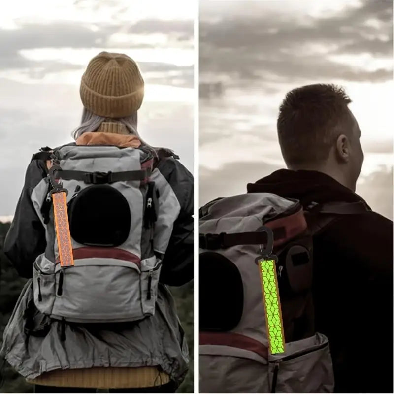 Reflective Safety Strap Keychain 2PCS Quick Release Night Running Cycling