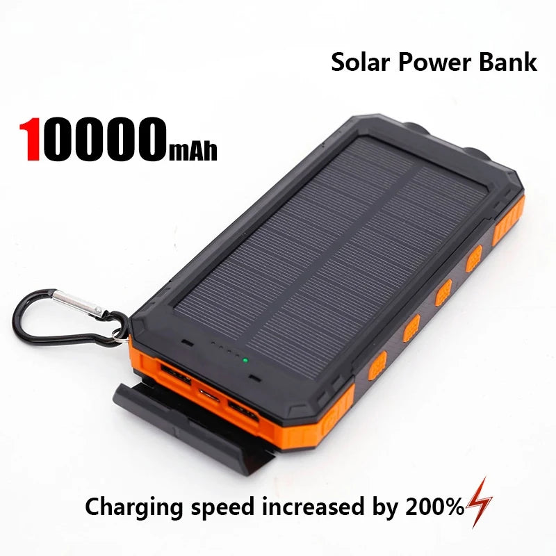 ONEPLUS 50000mAh Solar Power Bank – Fast Charge, LED Light, Outdoor USB Battery Charger