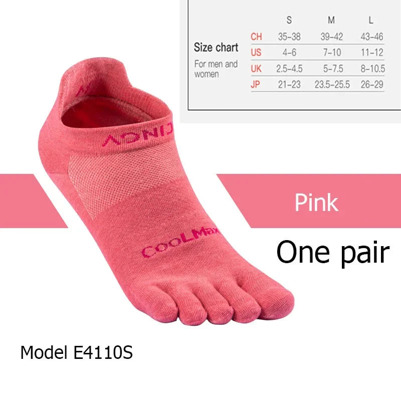 AONIJIE Five-Toe Running Socks Low Cut & Quarter Athletic Toe Socks