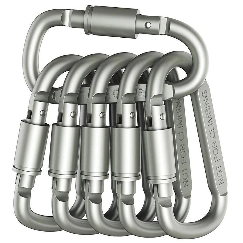 SANKE RESCUE Aluminium Carabiner Clips 4-6PCS Keychain EDC Camping Hooks