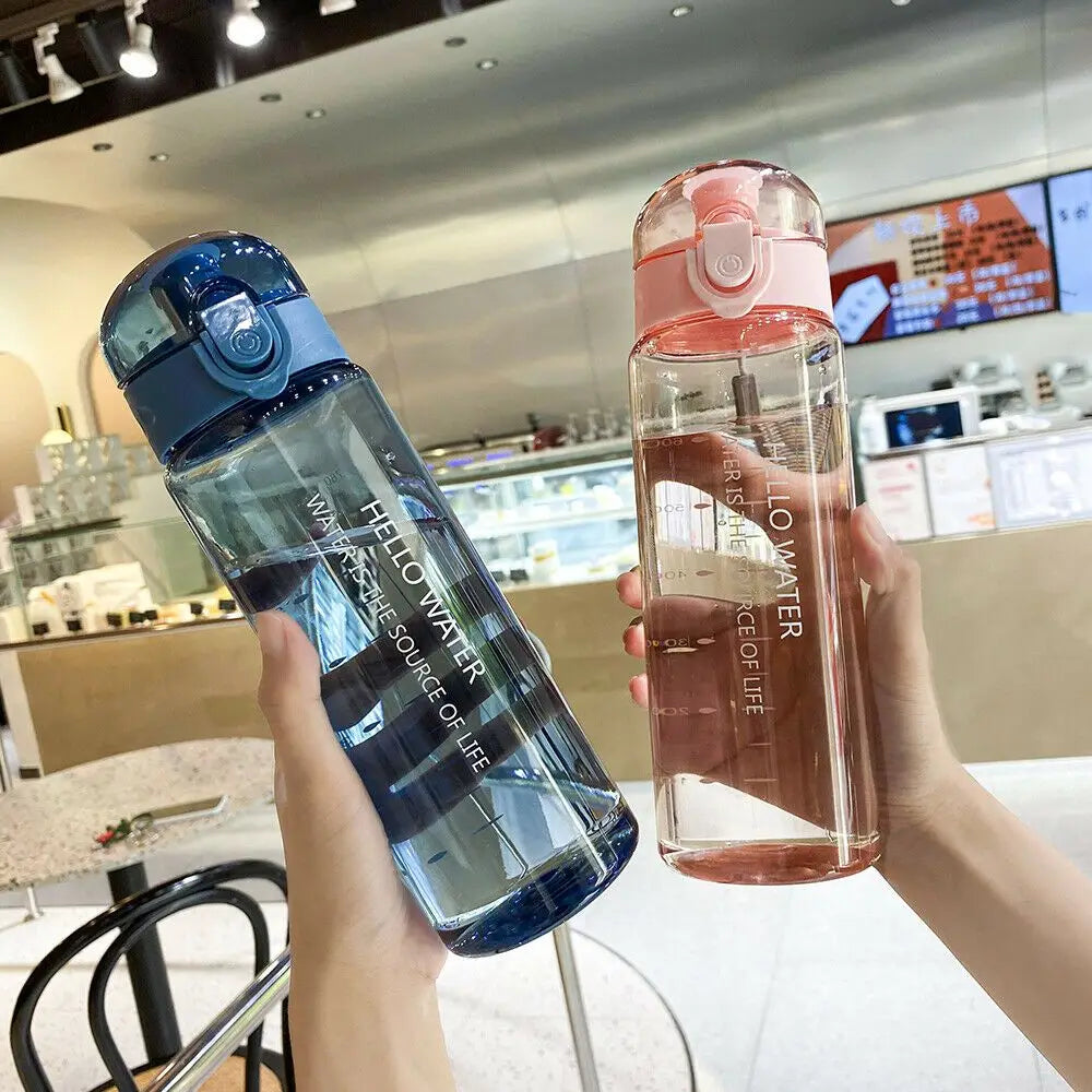 Transparent Sports Water Bottle 780 ml – Portable Leakproof Gym & Travel Bottle