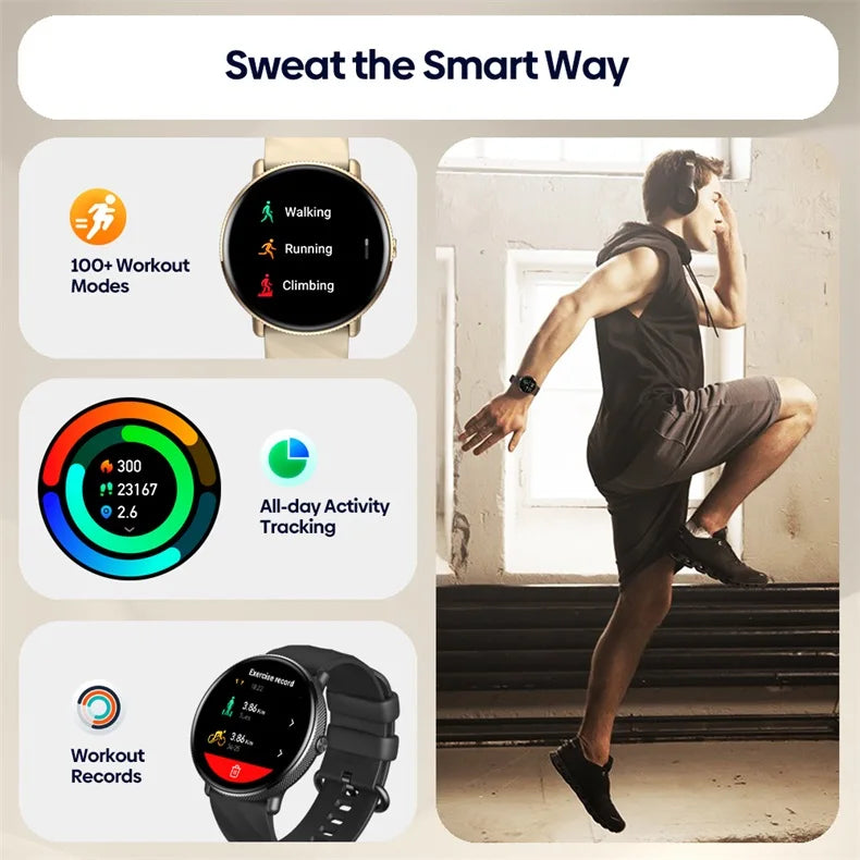ZEBLAZE GTR 3 Pro Smart Watch AMOLED Display with Bluetooth Calling & Fitness Tracking