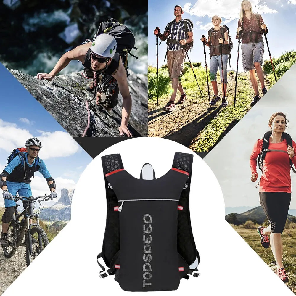 NEWBOLER Trail Running Ultralight 5L Backpack with 2L Hydration Bladder