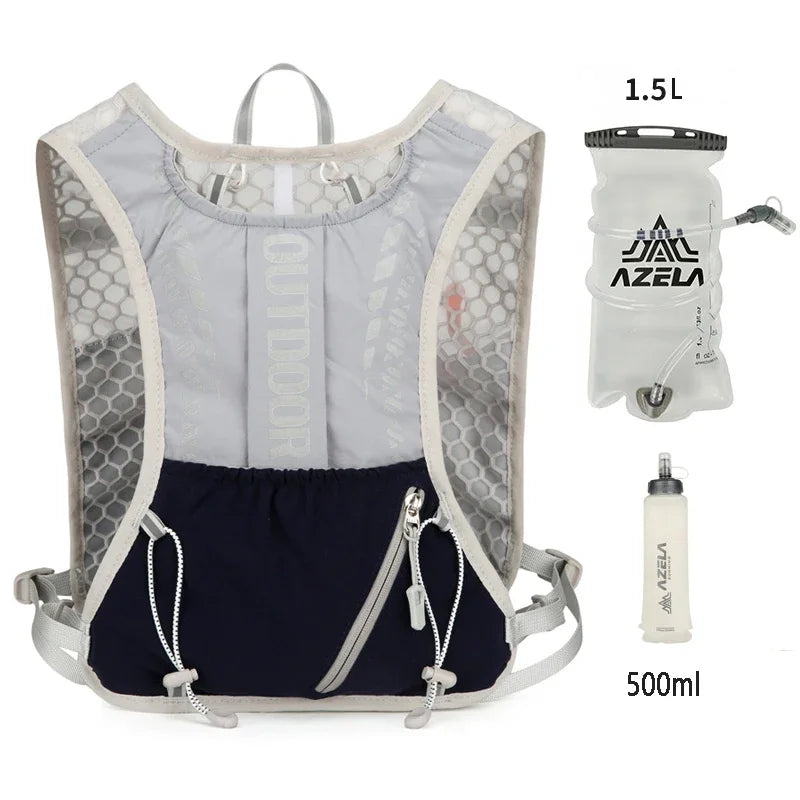 Trail Running Hydration Vest, Lightweight Cycling and Hiking Backpack with Reflective Design