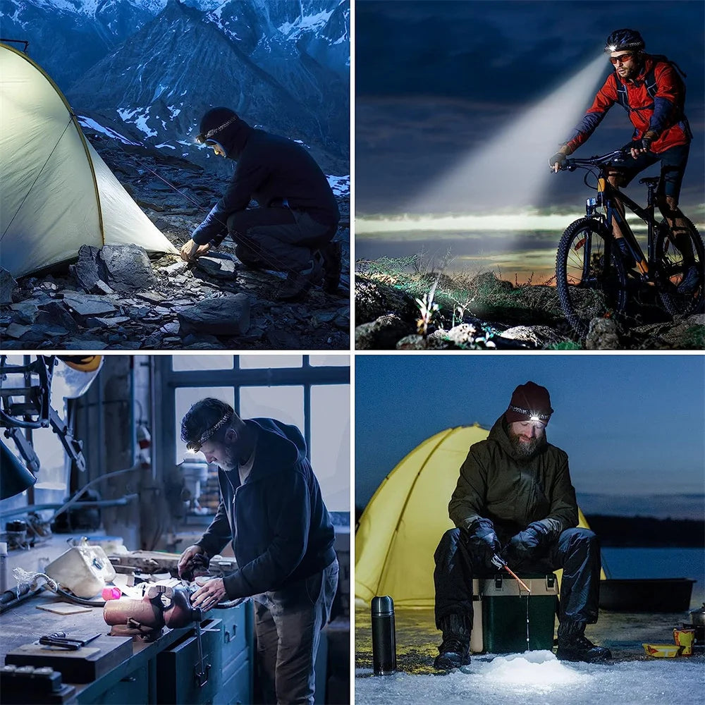 OSITE SKY USB Rechargeable Headlamp – 6 Modes LED Waterproof Outdoor Light