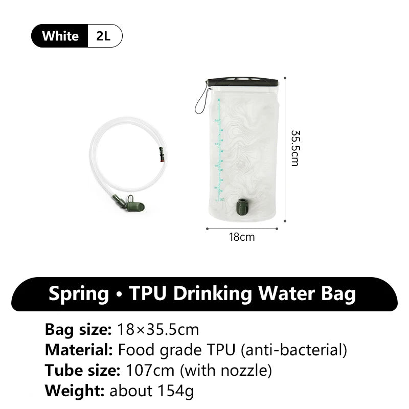 NATUREHIKE Spring Water Bag – 3L Portable Hydration Bladder for Camping, Hiking & Trekking