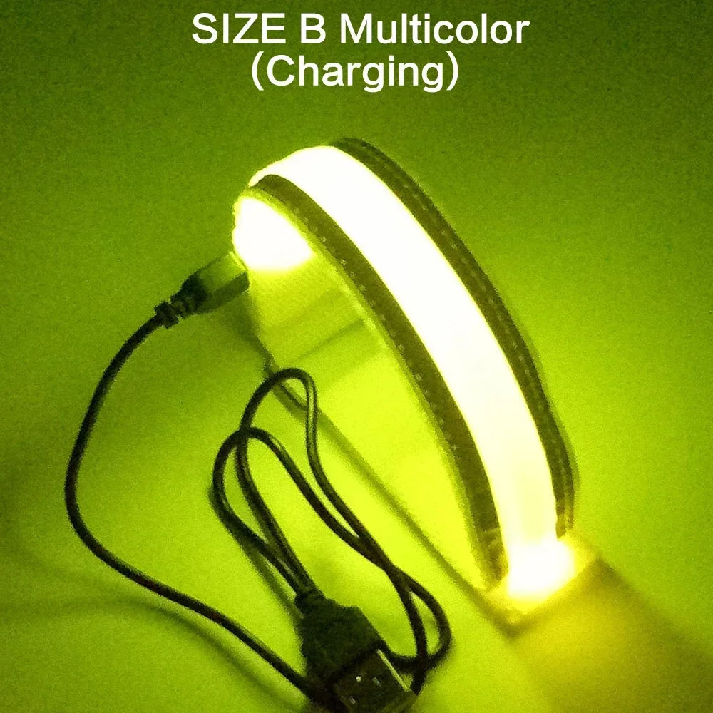 LED Reflective Armband | USB Rechargeable Safety Light Band for Night Running, Cycling, Walking