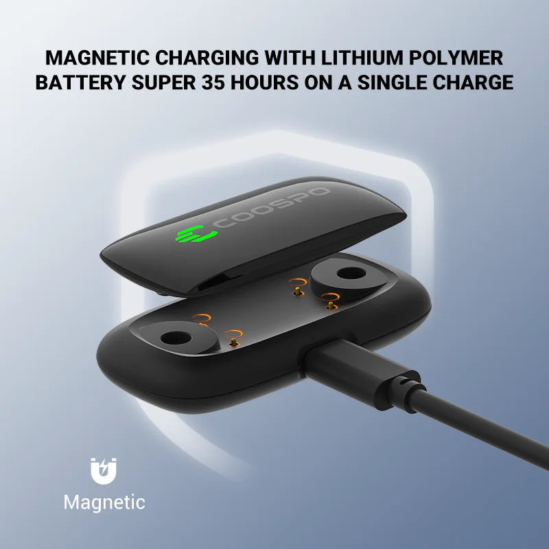 COOSPO H9Z Bluetooth 5.0 Heart Rate Monitor Chest Strap – Rechargeable & Waterproof