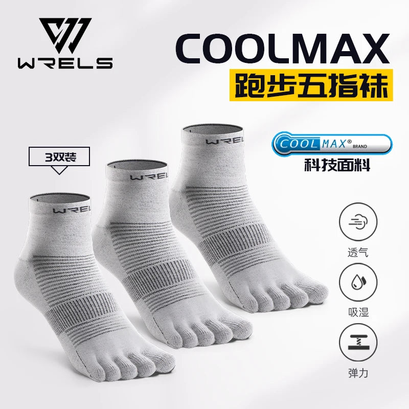 Five-Toe Running Socks – Quick-Dry Sports Toe Socks Unisex (1 or 3 Pairs) Breathable Anti-Blisters