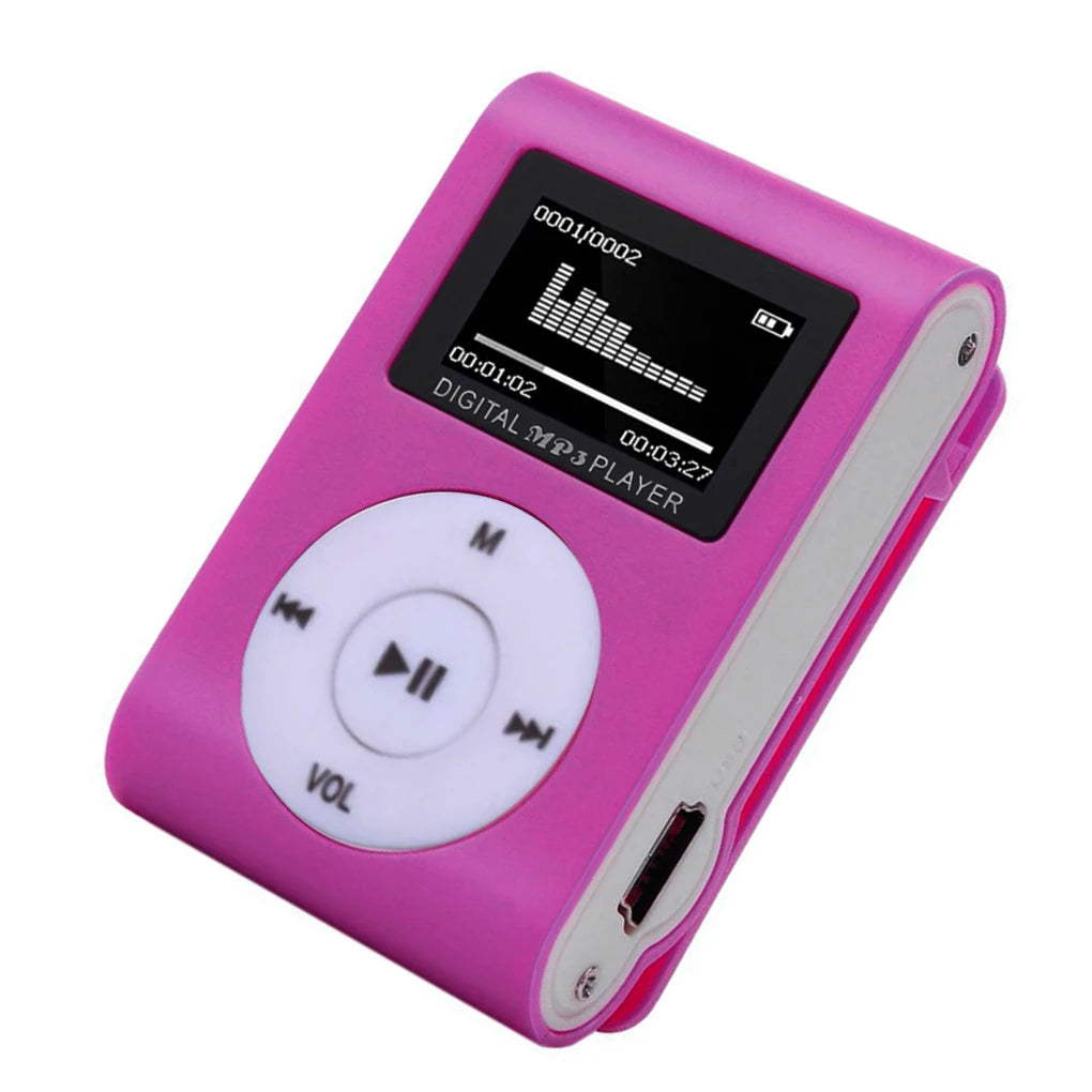 WORALLYMY Mini MP3 Player – Portable Music Player with 3.5mm Jack & LCD Screen