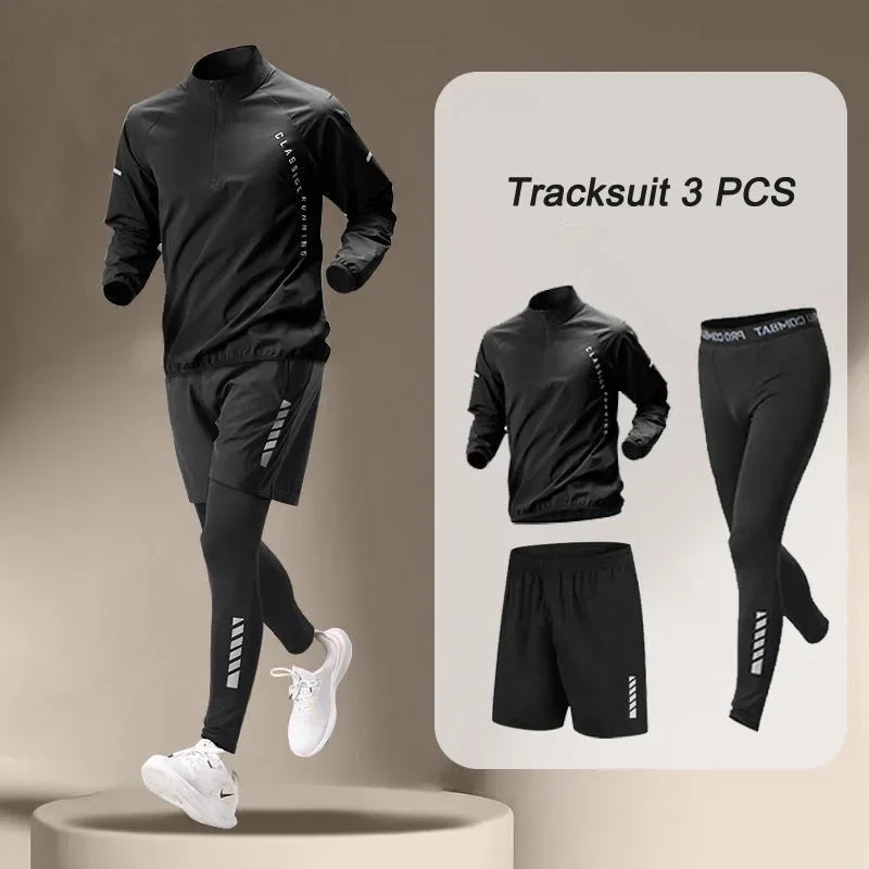 KIZARCO Men’s Quick Dry Sportswear Set – Autumn Outdoor Running & Fitness Tracksuit