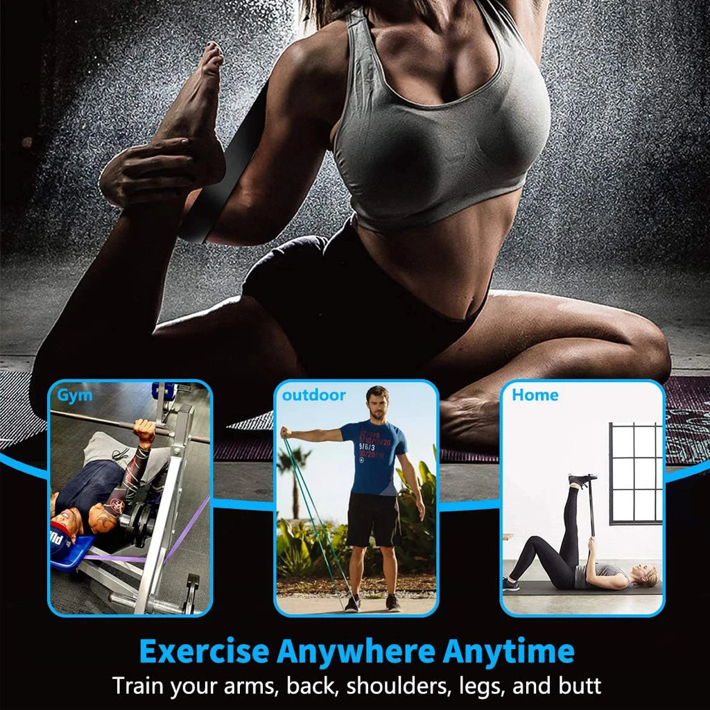 Elastic Resistance Bands, Pull-Up Assist and Strength Training for Home, Runners or Gym Workouts