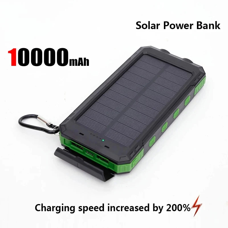 ONEPLUS 50000mAh Solar Power Bank – Fast Charge, LED Light, Outdoor USB Battery Charger