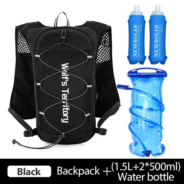 NEWBOLER Ultralight Trail Running Hydration Vest Breathable Marathon Backpack