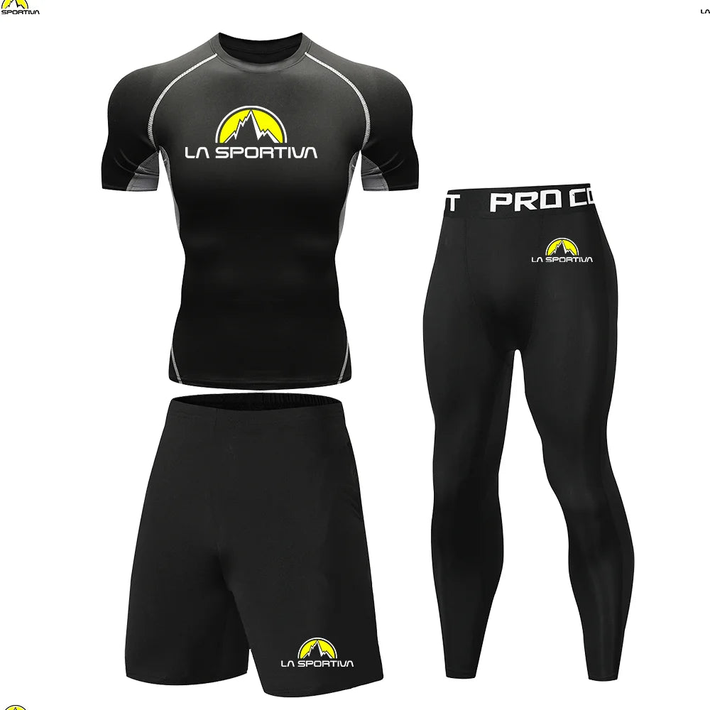 LA SPORTIVA 2025 Kids 3PCS Sports Set – Quick-Dry Running & Training Outfit Boys