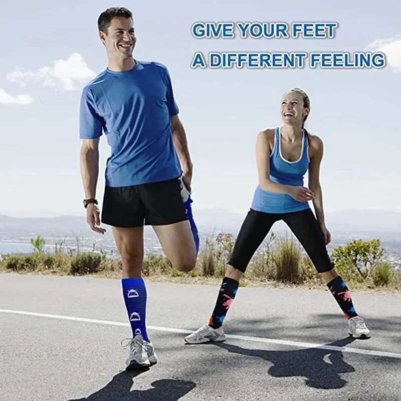 3/5/6 Pairs Compression Socks – Unisex Support for Running, Varicose Veins, Pregnancy & Sports