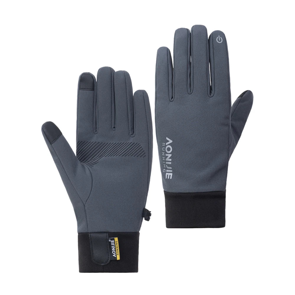 AONIJIE M58 Windproof Sports Gloves – Touchscreen-Ready Full-Finger Running & Cycling Gloves