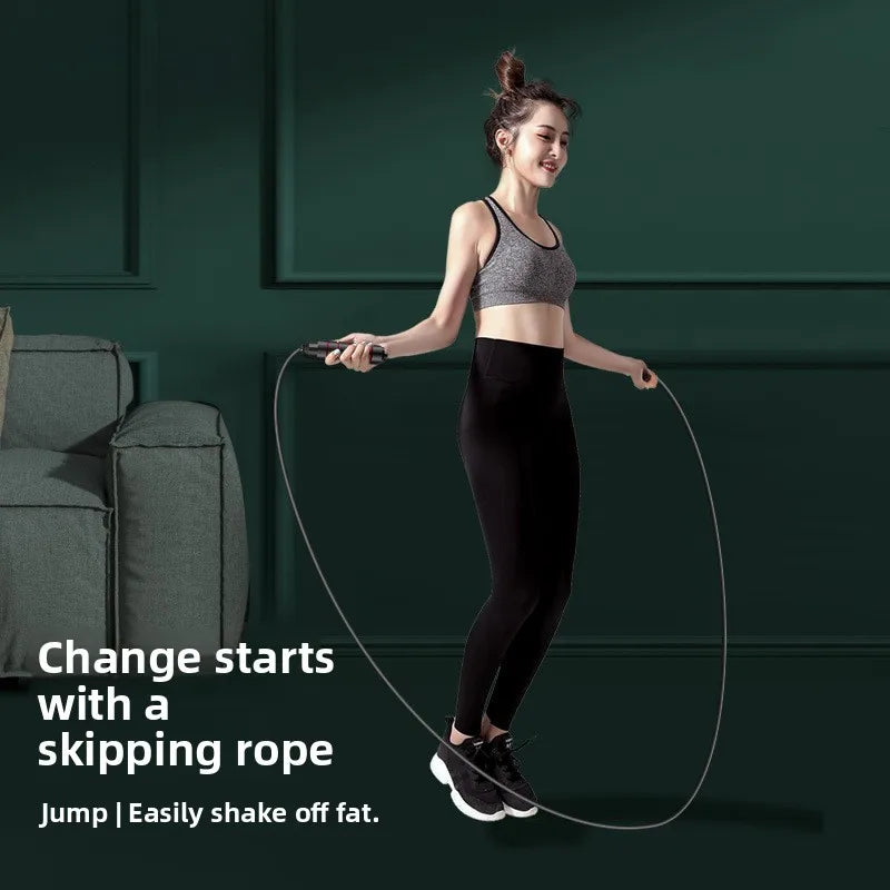 Weighted Wire Jump Rope for Adults | High-Speed Cardio and Strength Training