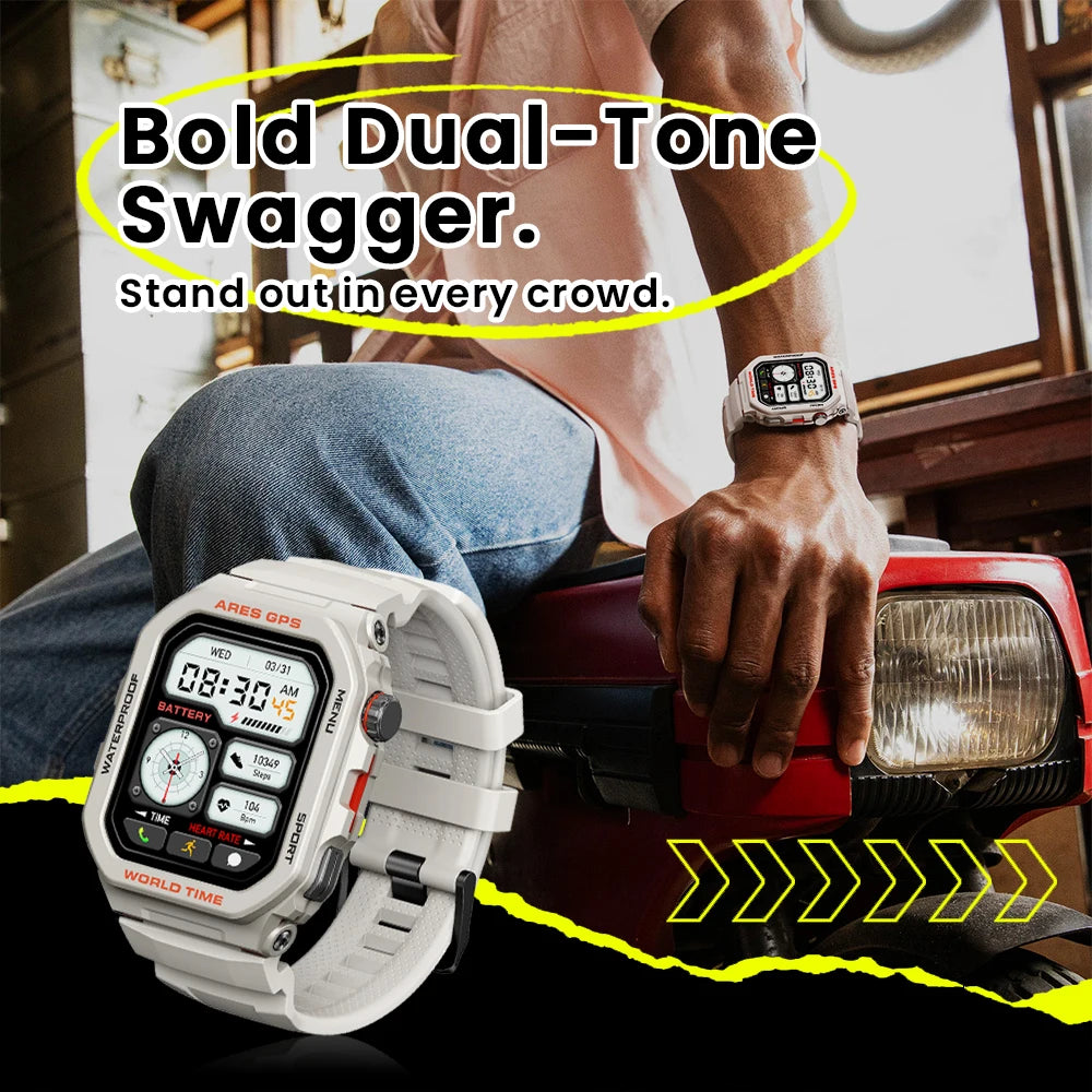 ZEBLAZE Ares GPS Smartwatch with Bluetooth Calling, GPS & Health Tracking