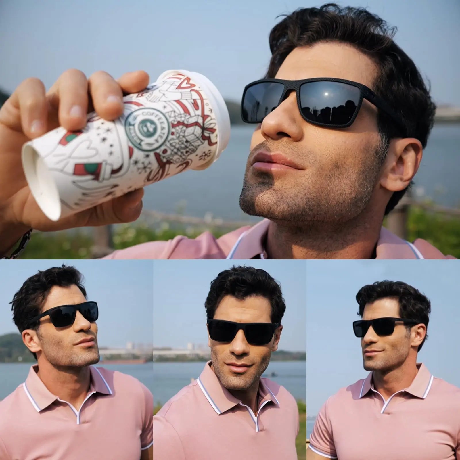 VEGUEROS Polarized Sunglasses UV400 Square Designer Shades for Men & Women