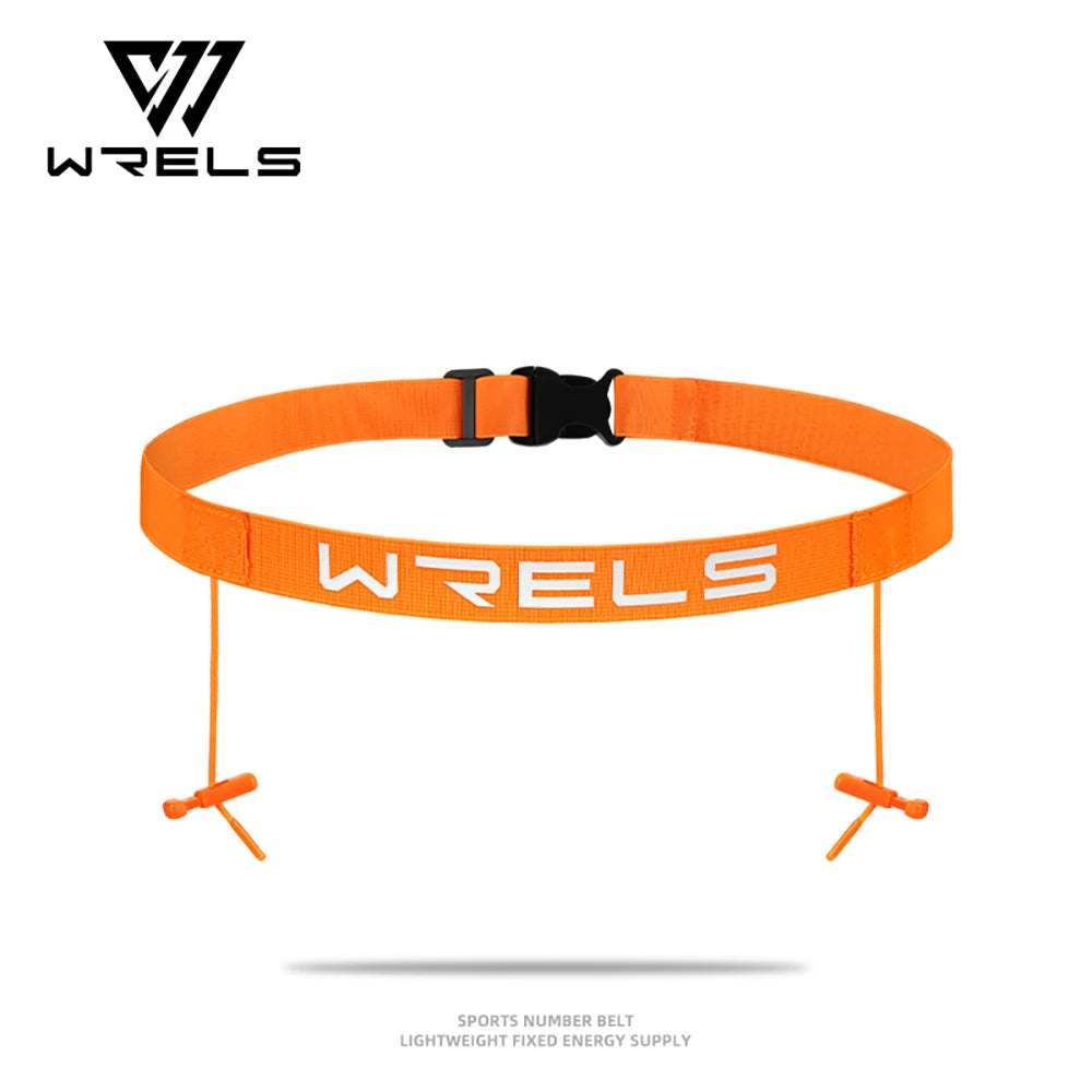 WRELS Unisex Race Number Belt with Gel Holder – Adjustable Running Belt for Outdoor Sports