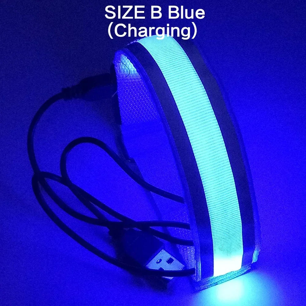 LED Reflective Armband | USB Rechargeable Safety Light Band for Night Running, Cycling, Walking