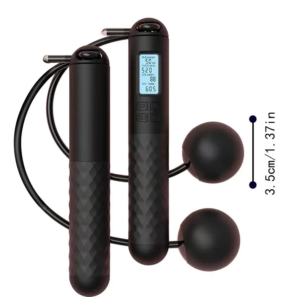 Cordless Weighted Jump Rope with Smart Counter | Ropeless Skipping for Home or Gym Fitness