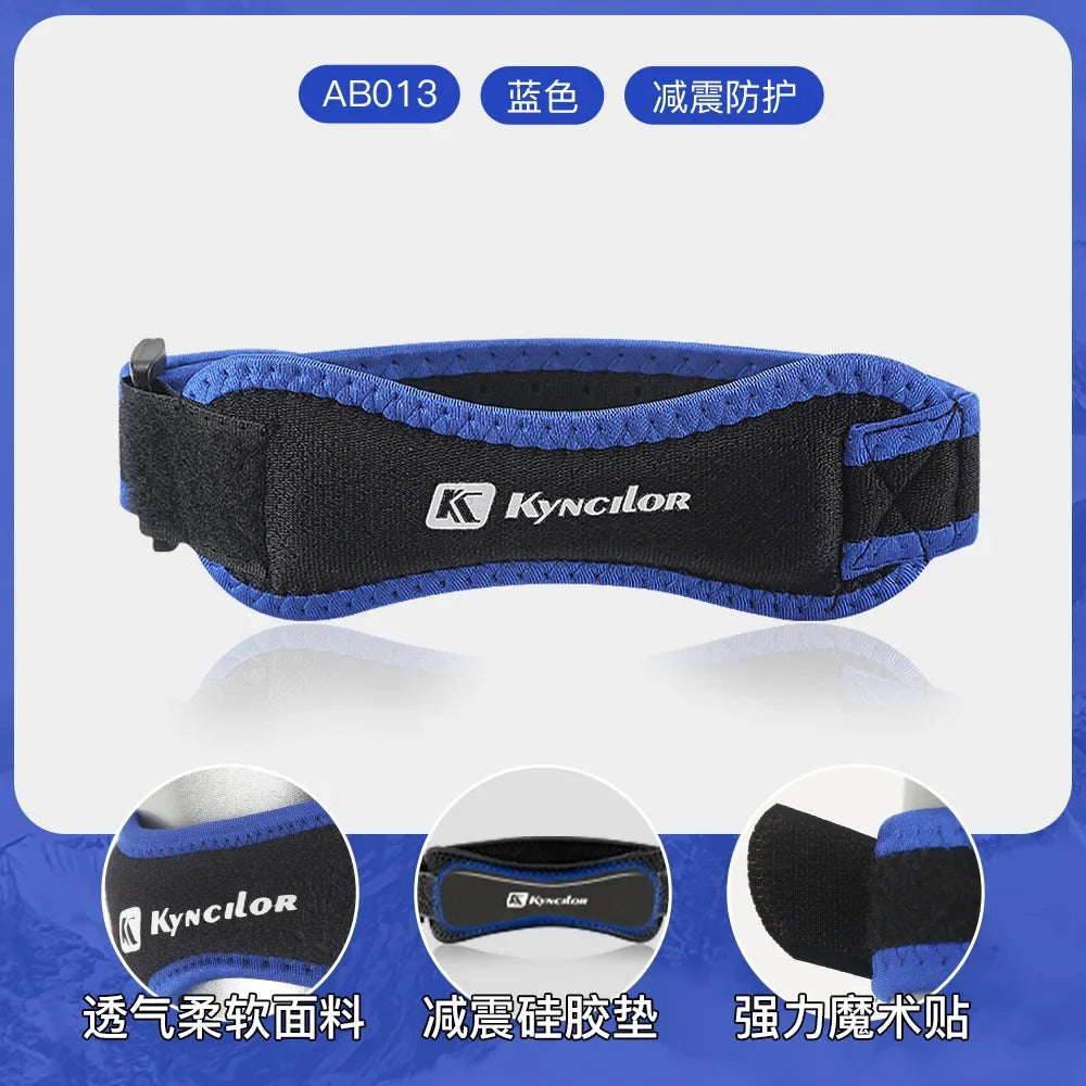 Adjustable Patella Tendon Knee Strap | Silicone Support Band for Running, Cycling, Gym, and Sports