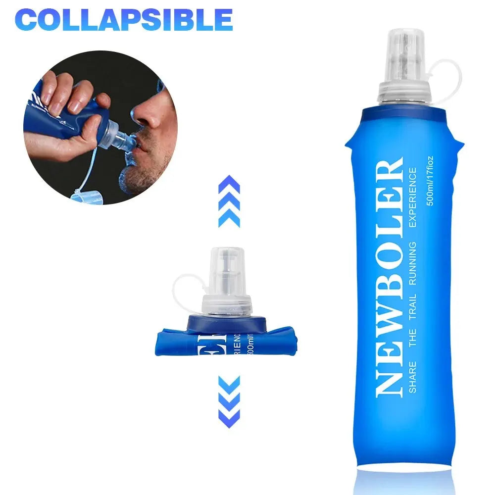 NEWBOLER TPU Soft Flask Collapsible Water Bottle (250ml / 500ml)