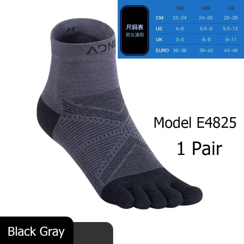 AONIJIE Five-Toe Running Socks Low Cut & Quarter Athletic Toe Socks