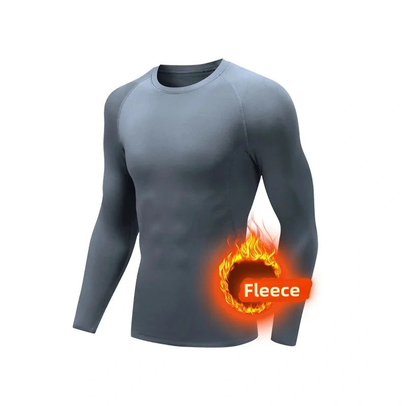 Men’s Thermal Compression Undershirt Fleece Winter Base Layer