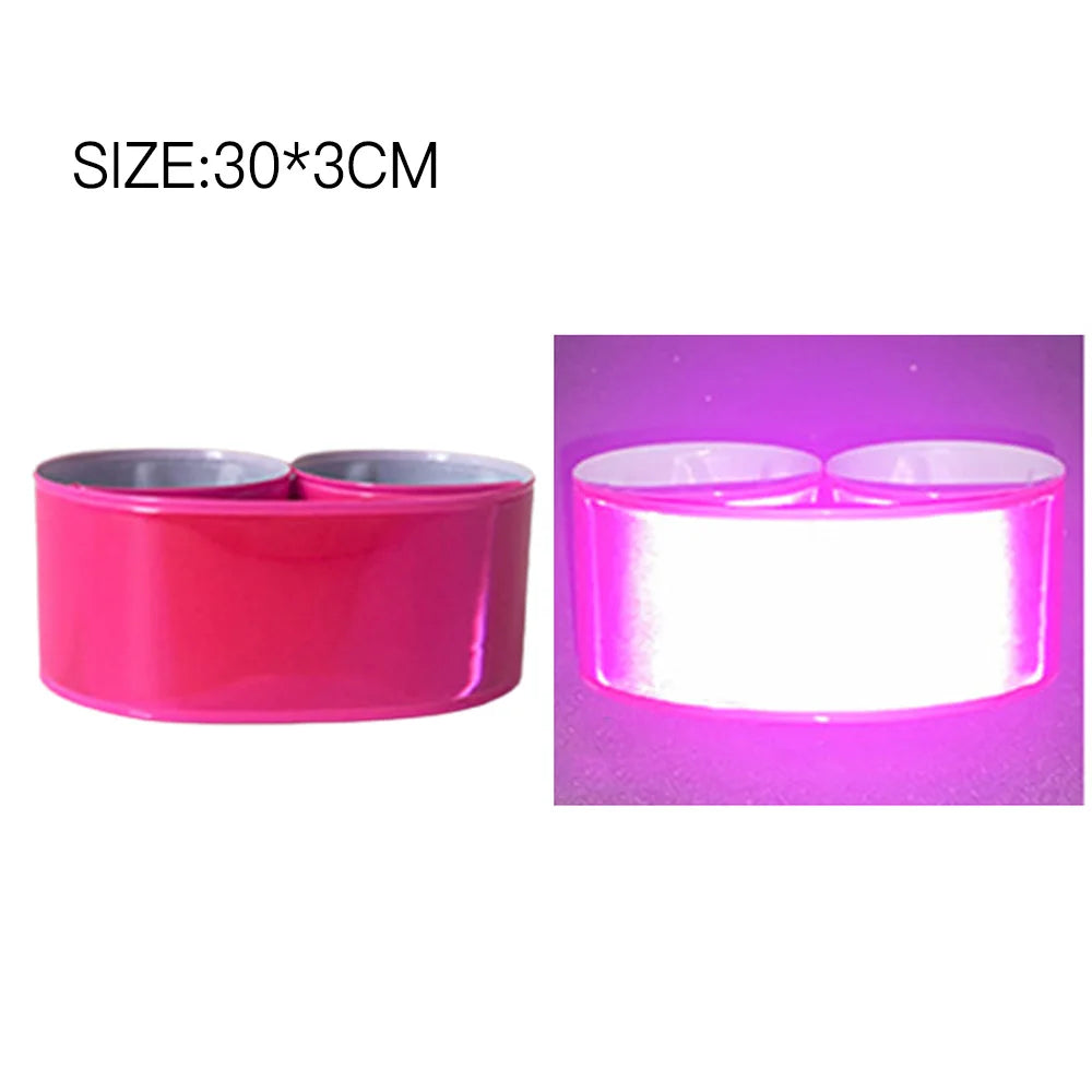 Reflective Slap Band Wristband Safety Armband for Night Running Cycling