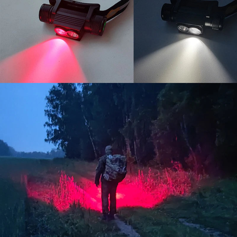 SOFIRN H25LR LED 90 High CRI Rechargeable Headlamp – Bright White & Deep Red Light