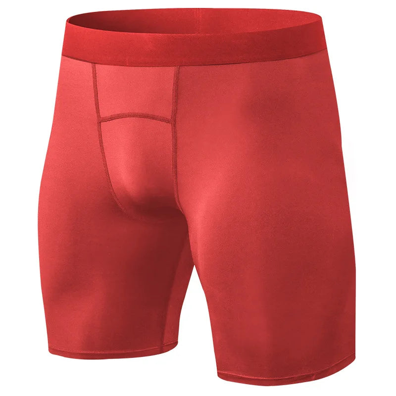 KHADGAR Men’s Compression Running Shorts – Quick-Dry Sports Tights with Pocket