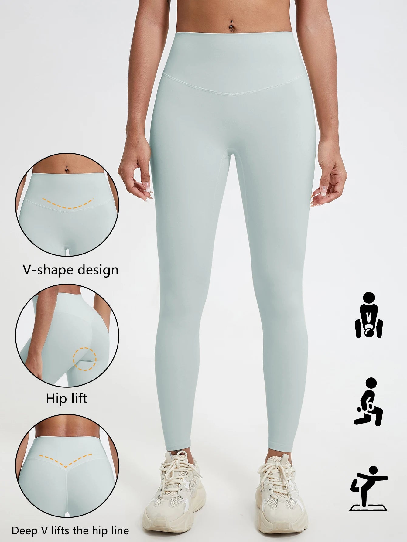 HEARUISAVY High Waist Gym Leggings Quick Dry Compression Yoga Pants Women