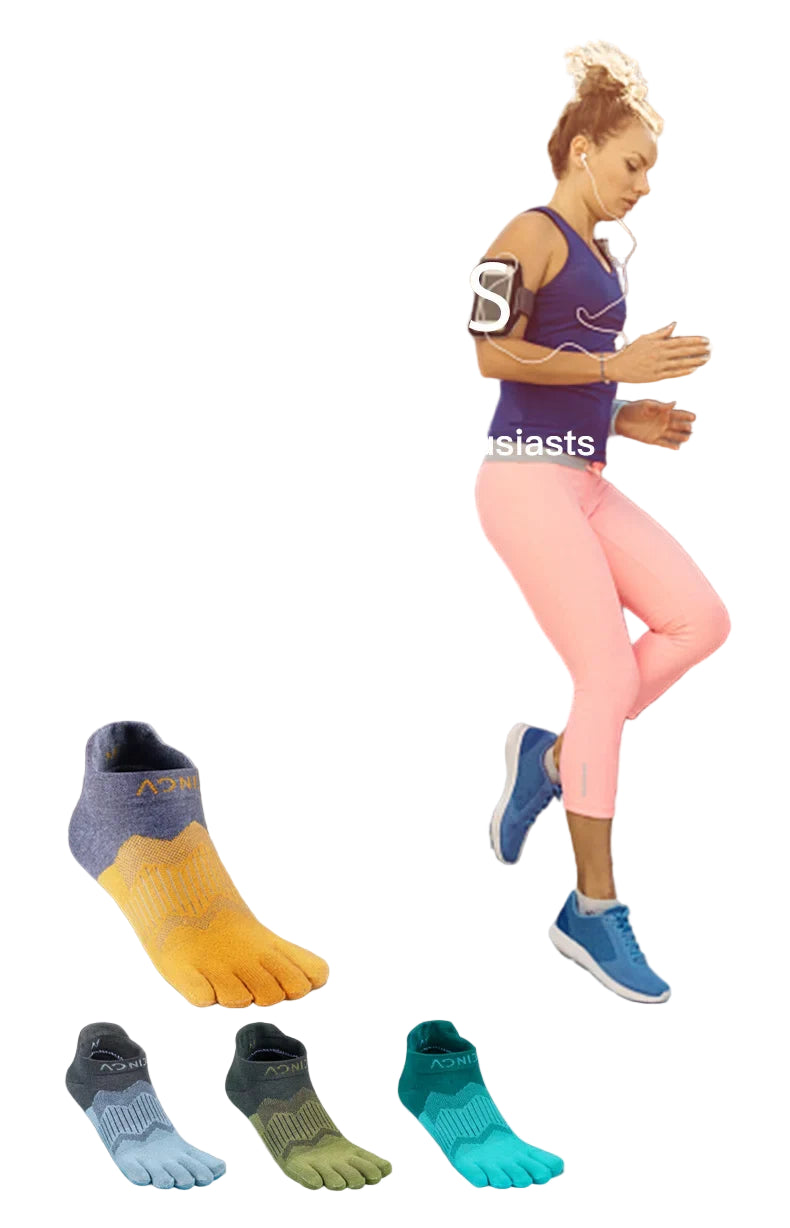 AONIJIE Five-Toe Running Socks Low Cut & Quarter Athletic Toe Socks