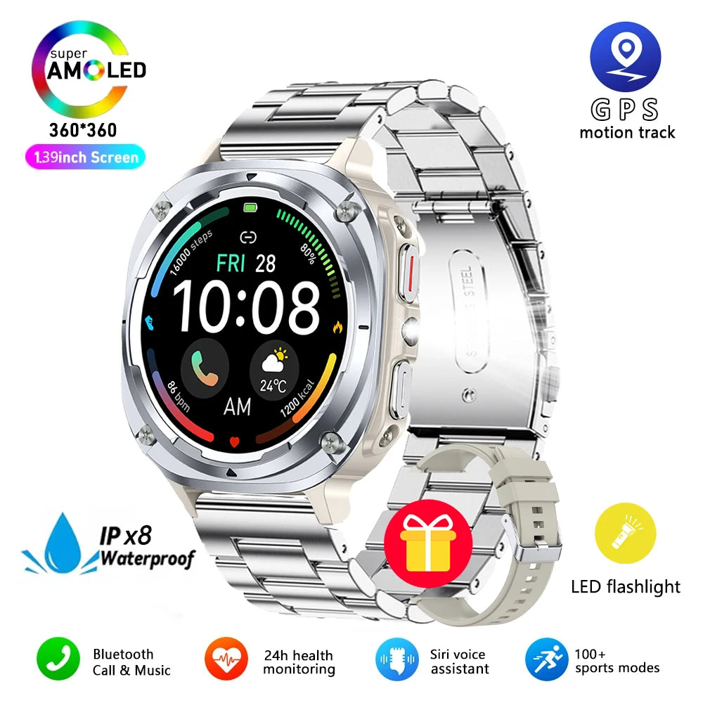 GEJIAN New Watch 7 Ultra Smart Watch with Heart & Sleep Monitoring, GPS, Voice Call