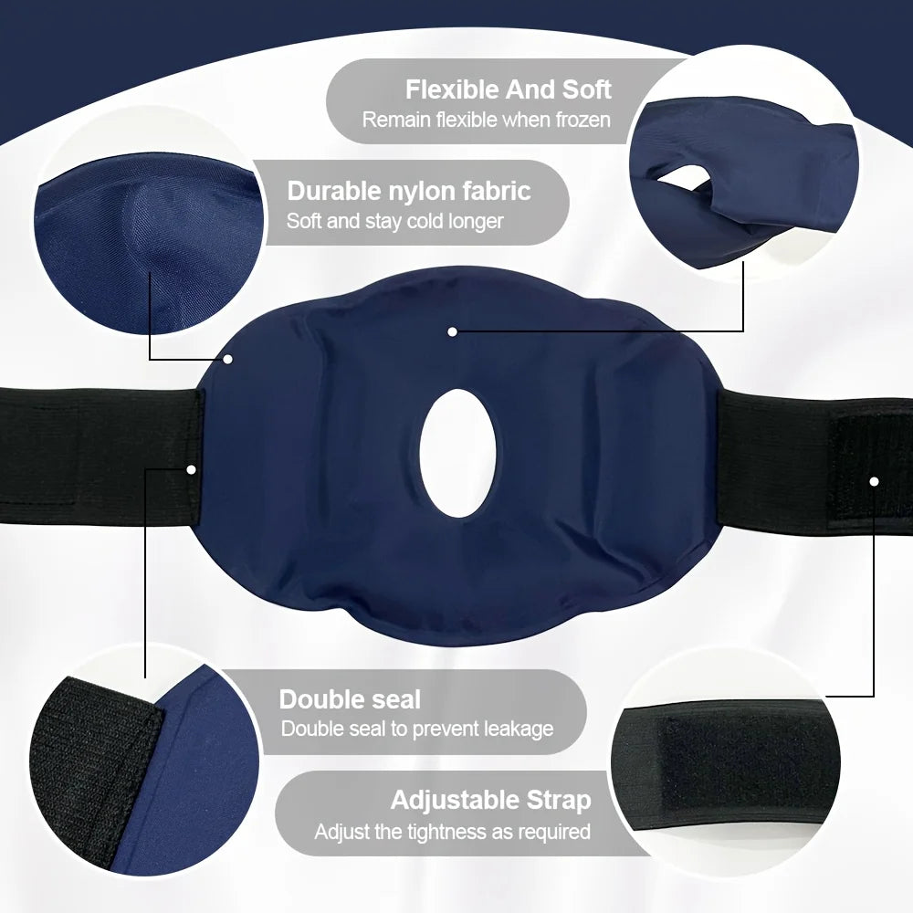 Reusable Knee Ice Pack Wrap Adjustable Cold Therapy Gel Pad