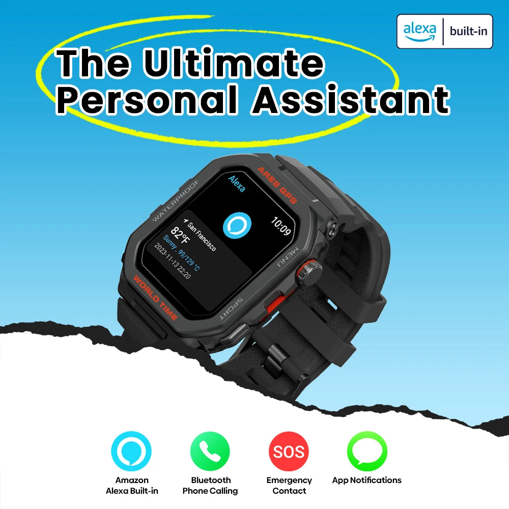 ZEBLAZE Ares GPS Smartwatch with Bluetooth Calling, GPS & Health Tracking