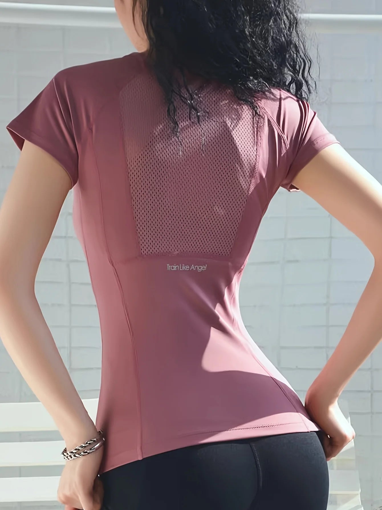 Women’s Quick-Dry Sports T-Shirt – Breathable, Beauty Back, Running Top