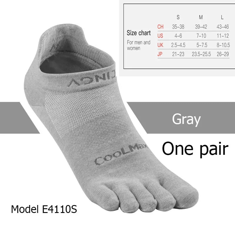 AONIJIE Five-Toe Running Socks Low Cut & Quarter Athletic Toe Socks