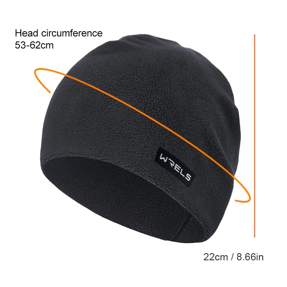 WRELS Winter Warm Windproof Polar Fleece Beanie Hat – Outdoor Running, Skiing & Cycling Cap